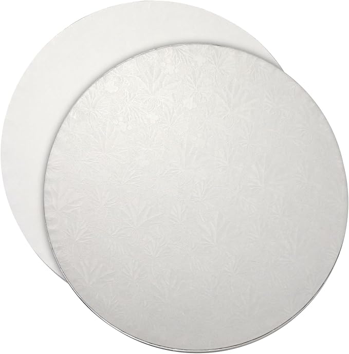 Juvale 12-Inch Round Cake Drum Board Set - 12 in, White, 3-Pack, Modern - Cake Drum Set for Baking Supply & Base Board Display