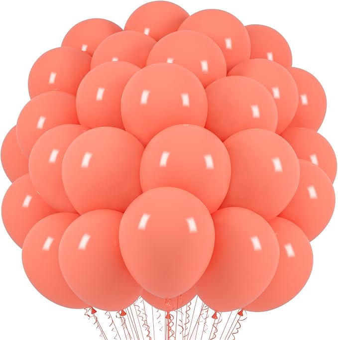 Voircoloria Coral Red Balloons, 66pack 12inch Pastel Red Latex Party Balloons for Birthday Baby Shower Graduation Wedding Gender Reveal Valentine's Day Christmas Party Decorations