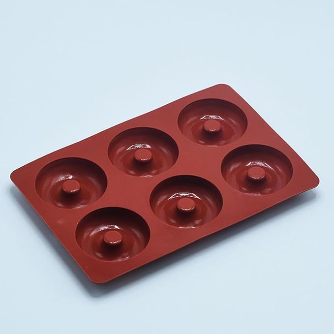 Donut Silicone Mold - Baking Pan | 6 or 12 Cavity Dessert Tray | Flexible Food Grade Silicone, Oven Microwave Safe, Easy Release Design, for Donuts Jelly Pudding & Homemade