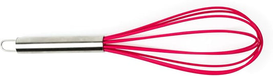Fox Run Brands Raspberry Silicone Whisk, 3.5 x 3.5 x 11.75 inches, Pink