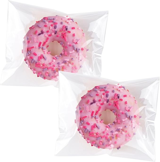 300 Pcs Clear Self Sealing Cellophane Bags, 5x6 Inches Cookie Bags Resealable Cellophane Bag for Packaging Cookies, Candy, Gifts, Favors and Products, 3 Mils Individual Self Adhesive Wrappers