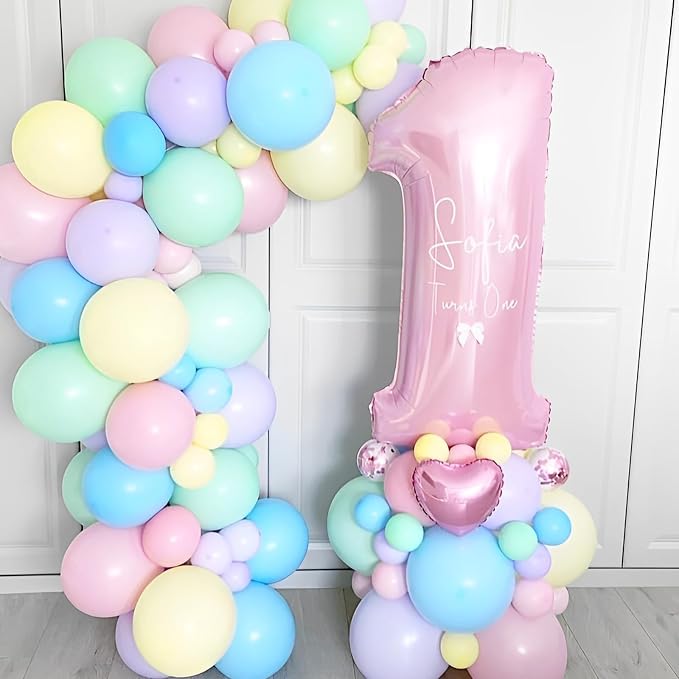 Voircoloria 110pcs Pastel Balloons 12inch Macaron Latex Party Balloons for Graduation, Easter, Wedding, Birthday, Bridal Shower, Rainbow Party, Baby Shower, Anniversary Party Decorations