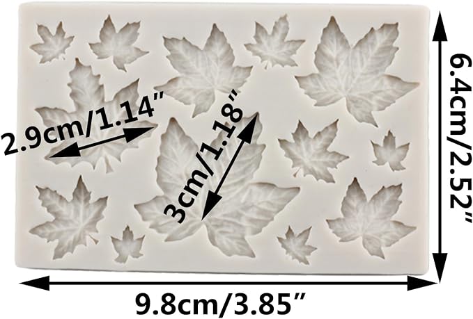 Tree Leaf Silicone Molds Maple Leaf Fondant Mold For Cake Decorating Cupcake Topper Candy Chocolate Gum Paste Polymer Clay