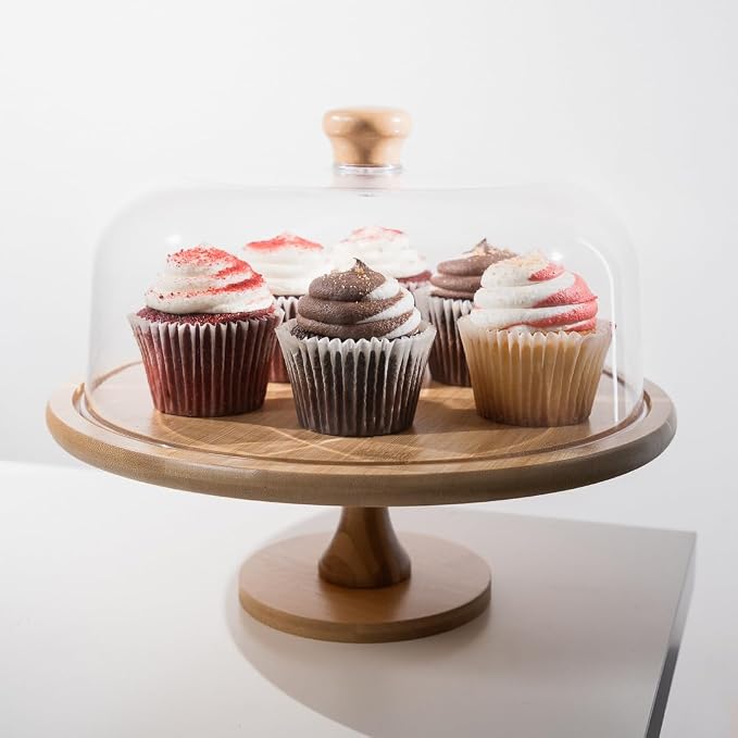 ANGORA BRANDS Cake Stands with Dome - Stylish Cake Stand with Dome - Stand With Lid- Cake Holder with Dome - Decorative Dome for Cake Stand by Antere