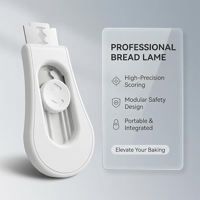 Bread Sourdough Lame Scoring Tool, Extractable & Magnetic Bread Scoring Tool with 10 Pcs Replace Blade, Professional Bread Scorer Tool for Sourdough Bread Baking & Pastries Making Patterns Tools