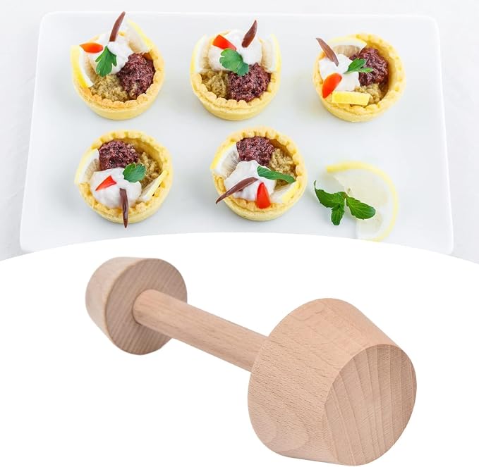Wooden Egg Tart Mold Tart Tamper Tart Pan Pastry Tools, Double Side Tart Tamper Kitchen BakingTools for Mini Muffin Pan Pecan Pies Cheesecakes Dessert