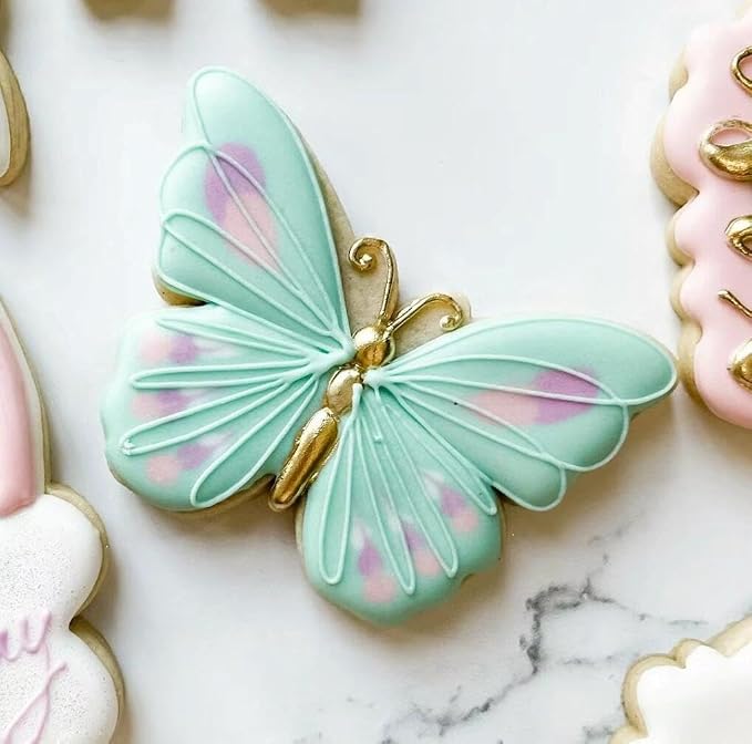 3PCS Butterfly Cookie Cutters Set,Stainless Steel Cutter for Themed Party Baby Shower Wedding Spring Easter Holiday
