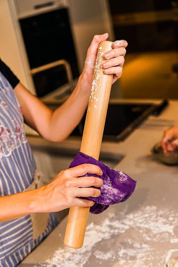 Rolling Pin for Baking Wood Rolling Pins 15.8-inch Dough Roller, Non-stick Pastry Dough Roller without Handles┃Perfect Gifts for Bakers