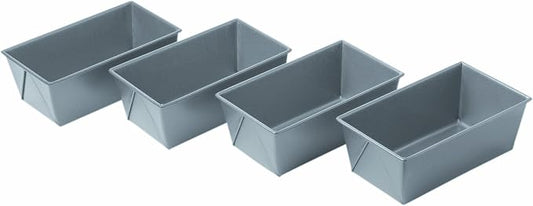 Chicago Metallic Commercial II Non-Stick Mini Loaf Pan Set, 6-Inch-by-3.5-Inch, 4-Count (Pack of 12)
