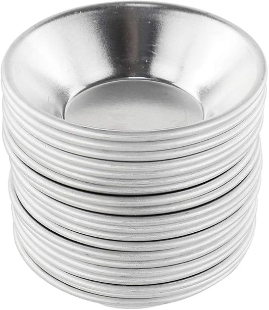 20Pcs Egg Tart Molds, Mini Tart Pan for Baking, Aluminium Puto Mold Pie Tins Cupcake Pudding Cups Mould
