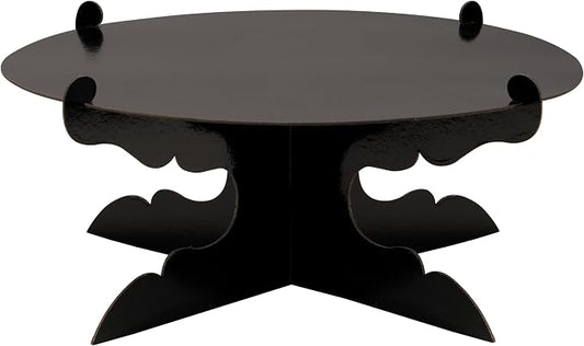 12 inch One Tier Cardboard Cake Stand,Black Cupcake Stand for Birthday Wedding DIY Dessert Decoration