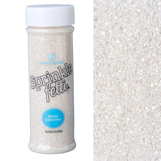 Sweets Indeed White Decorating Sugar – White Sanding Sugar Crystals for Baking & Decorating Cupcakes, Cookies, Cakes & Desserts – Wedding, Holiday & Party Topping – 5.11 ounces