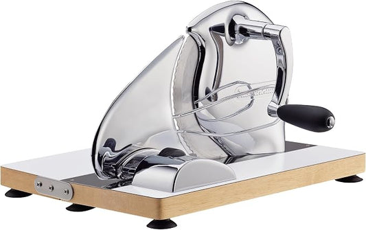 Zassenhaus Vintage Manual Adjustable Bread Slicer for Uniform Slices - Bread Slicer for Homemade Bread - 18/8 Stainless Steel Blade Sourdough Cutter - Stainless Steel 13.4" x 10.24" x 8.27"