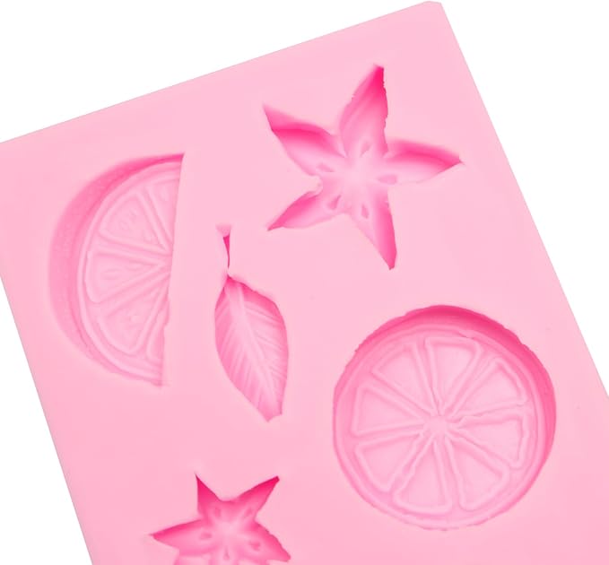 Lemon Silicone Mold, Lemon Slices Resin Fondant Mold for Cake Decoration Candy Cupcake Topper Cake Polymer Clay Crafts Epoxy Resin