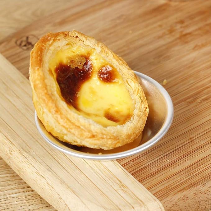 10 Pieces Aluminum Egg Pie Mold Cupcake Tin Mini Pie Pan Anodized Pie Pan Muffin Cake Mold Baking Cup Pudding Baking Tool