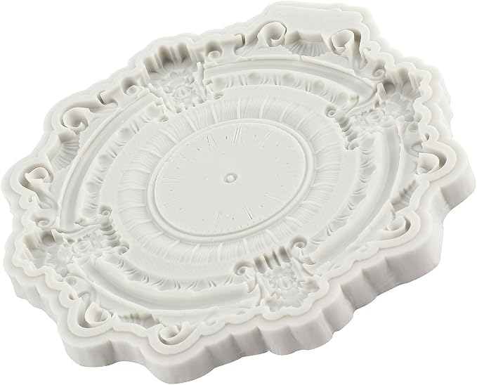 Baroque Clock Fondant Mold Baroque Style Fondant Silicone Mold For Sugar Cake Decorating Cupcake Topper Candy Chocolate Gum Paste Polymer Clay