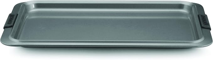 Anolon Advanced Nonstick Bakeware with Grips, Nonstick Cookie Sheet / Baking Sheet - 11 Inch x 17 Inch, Gray