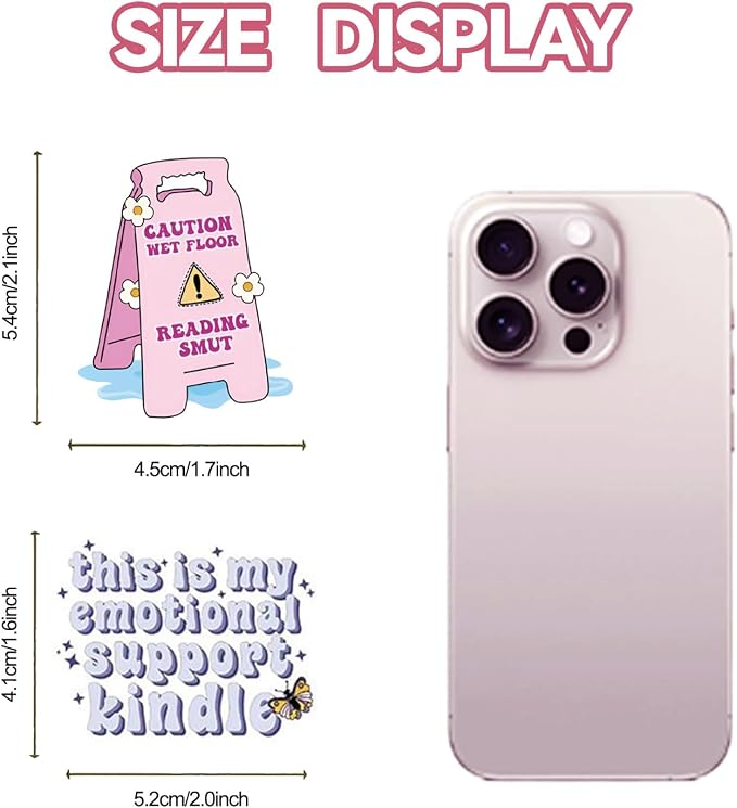 104 PCS Romance Book Stickers for Kindle- Bookish Fantasy Dragon Aesthetic Stickers for Kindle Case, Water Bottle, Scrapbook, Journal - Cute Book Lover Gifts for Adults Teens