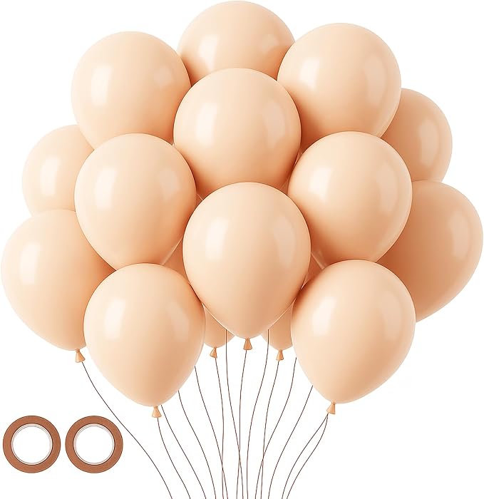 Voircoloria 105pcs Blush Balloons 12inch Party Latex Balloons for Boys Girls Birthday Baby Shower Gender Reveal Wedding Sunflower Party Decorations
