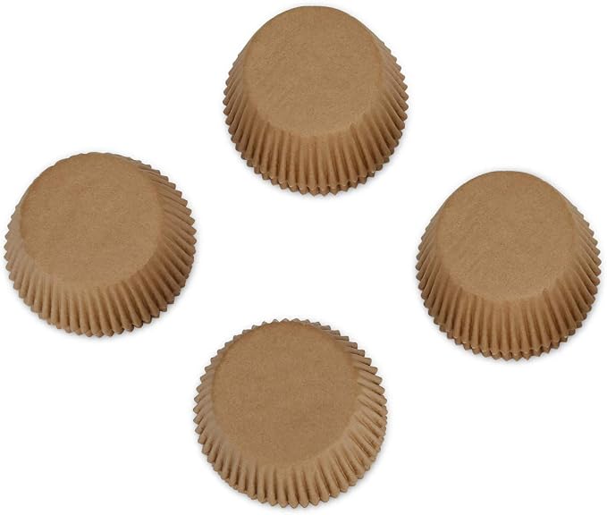 Gifbera Unbleached Parchment Paper Cupcake Liners Muffin Cups Standard Size - Greaseproof Natural Paper Baking Cups, Non-stick, Odorless, Perfect for any occasion, 200-Count