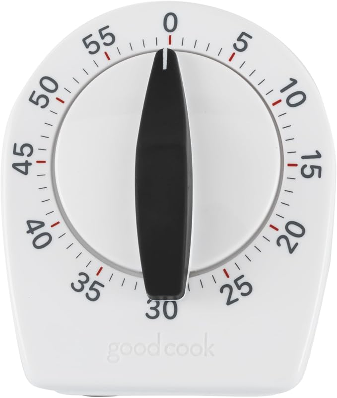 GoodCook Everyday Deluxe Long Ring Precision Timer, White