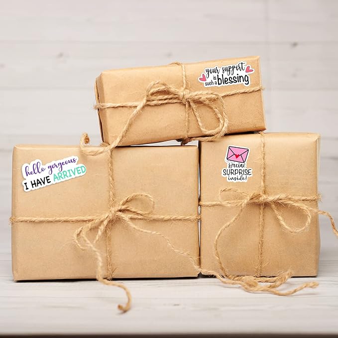 Wailozco Hello Gorgeous Stickers,Small Business Sticker for Business Mail Envelopes Package Packing 500 PCS