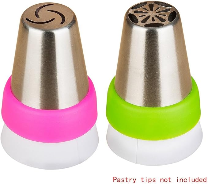 3 Packs 3 Color Icing Piping Bag Russian Nozzle Converter Coupler Icing Cake Decor Tools
