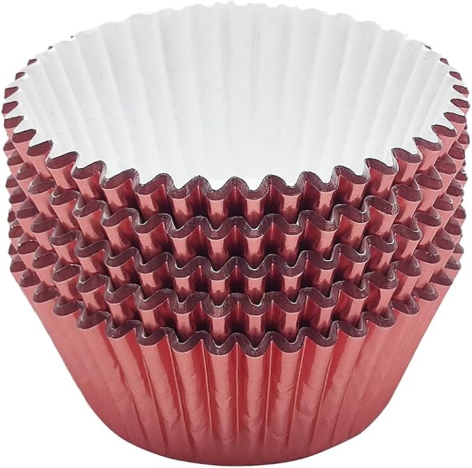 Standard Rose Gold Foil Cupcake Liners Muffin Baking Cups for Party and More, 100-Count
