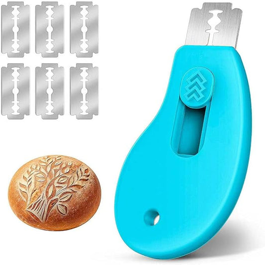 Bread Lame Sourdough Scoring Tool, Extractable & Magnetic Bread Scoring Tool, Bread Scoring Knife for Sourdough Bread Baking, Bread Scorer Tool with 5 Replaceable Razor Blades