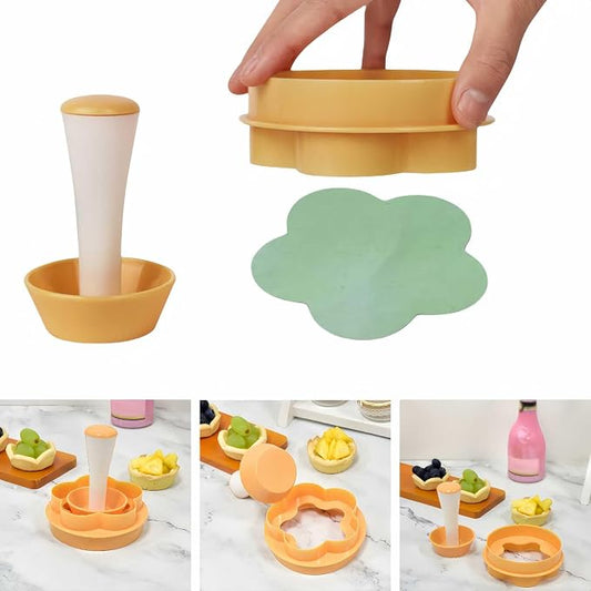 Egg Tart Molds, Mini Tart Shells, Dough press, Cheesecake Molds, Pie Crust, DIY Cake Tart Pan Mold baking tools for Egg Tart Shells,Pastry, Cheesecake, Pie and Dessert Baking