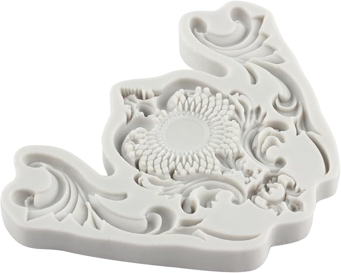 Baroque Silicone Molds Border Chocolate Scroll Fondant Mold For Sugar Cake Decorating Cupcake Topper Gum Paste Polymer Clay