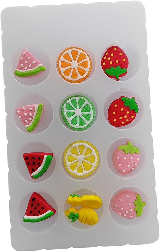 Edible Fruit Cake Decorations, Edible Watermelon Pineapple Strawberry Cupcake Toppers, DIY Cake Toppers Icing Frosting Cookie Decorating Birthday Halloween Christmas Supplies