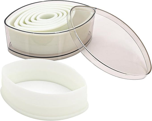 Multi-Shape Nylon Cookie Molds Round Square Star Plastic Geometry Biscuit Cutter Dough Mousse Bread Slicer DIY Bakery Utensils (Flat Eye)