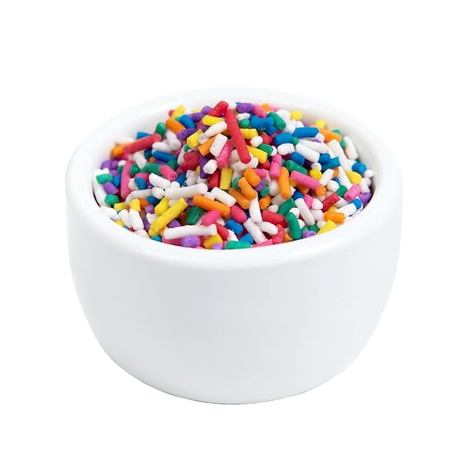 O’Creme Rainbow Sprinkles – 5 Pounds for Cake Decorating – Kosher Pastel Sprinkles for Cupcakes, Cookies, Cakes, Ice Cream
