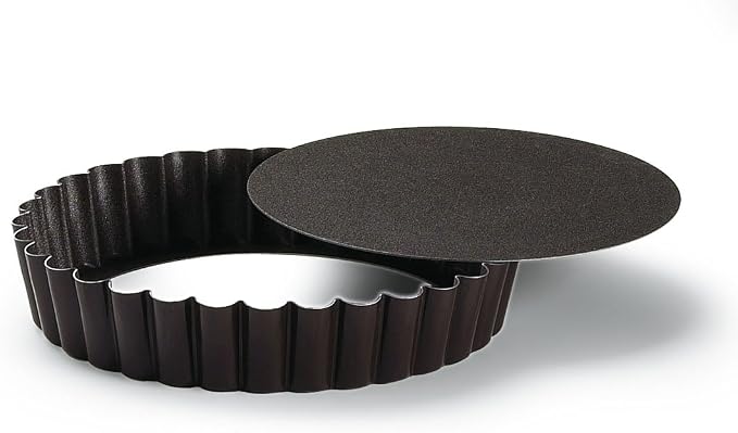Paderno World Cuisine Non-Stick Fluted Tart Pan with Removable Bottom, 3 7/8"
