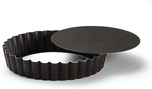 Paderno World Cuisine Non-Stick Fluted Tart Pan with Removable Bottom, 3 7/8"
