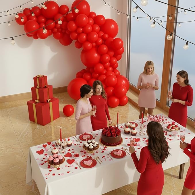 Balloon Garland Arch Kit – 146 Pcs Red Balloons for Baby Shower, Birthday, Gender Reveal, Wedding Party – DIY Kit by Vellax™