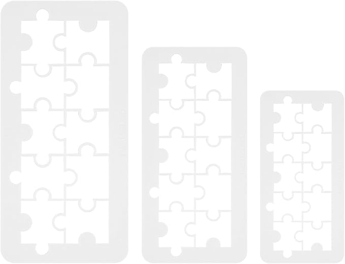 PME Geometric Multicutter for Cake Design Puzzle, Small, Medium & Large Size, Set of 3