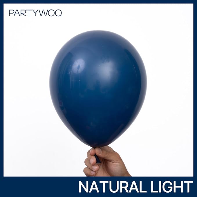 PartyWoo Navy Blue Balloons 127pcs Different Sizes of 36 18 12 10 5 Inch Dark Blue Balloon Arch Kit Garland for Graduation Wedding Sports Theme Boy Baby Shower Men Birthday Party Decorations Blue-Y72
