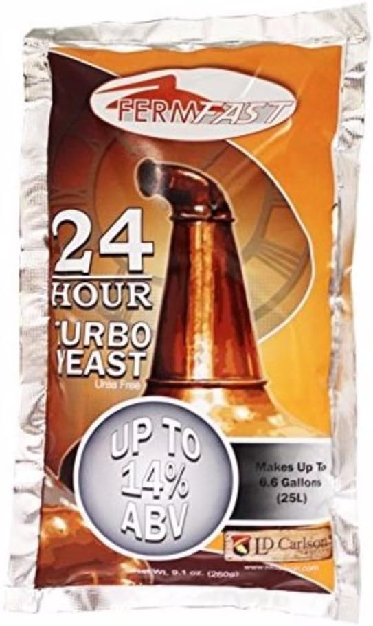 24 HOUR TURBO YEAST FERMFAST 260g PACKET of Distillers Yeast