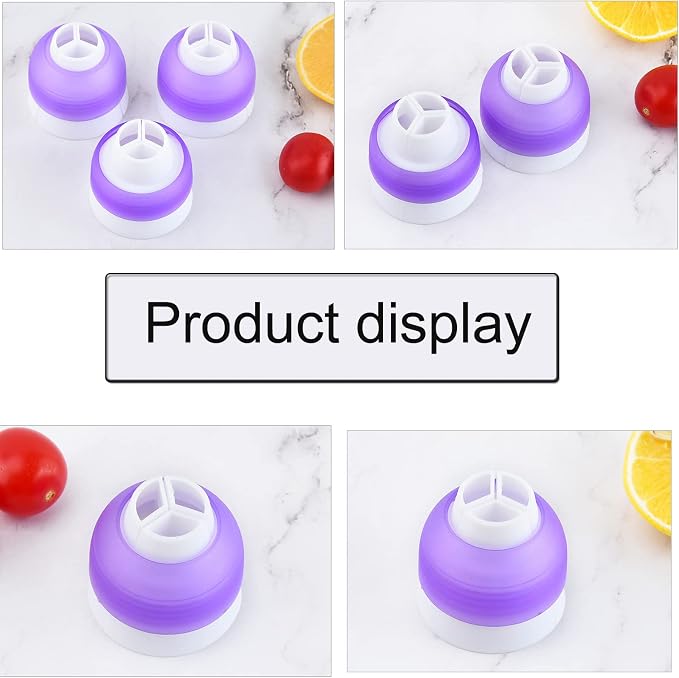 2 Pack Piping Bag Couplers Adapter Swirl Twist 3 Color Decorating Kit Tool for Icing Frosting Tips Russian Flower Mouth Nozzles Disposable Reusable Pastry Bags Cake Cupcake
