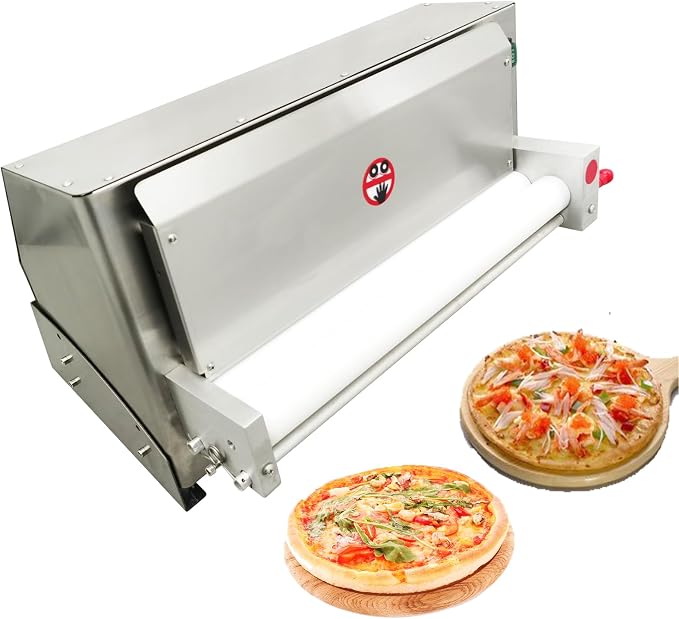 110V 450W Electric Pizza Dough Roller Sheeter Pastry Press Making Machine 3.9"-15.7" Pizza Forming Machine