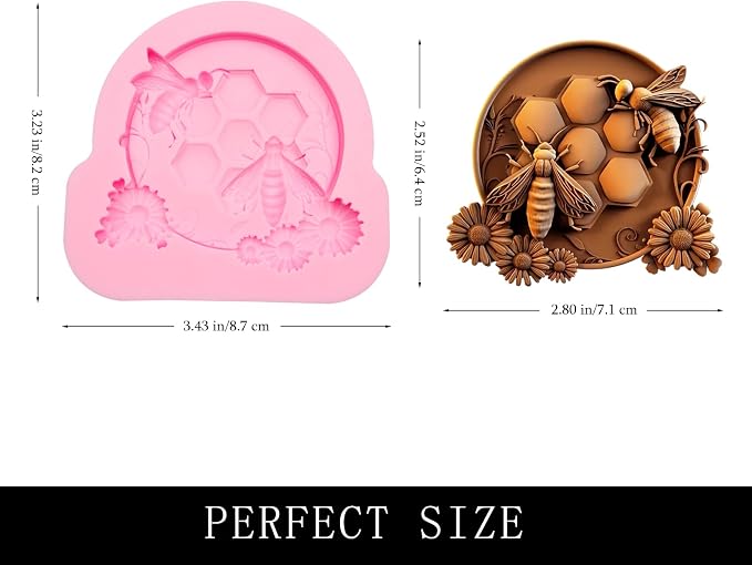 Honey Comb Silicone Molds, Cake Pop Honeycomb Bee Fondant Mold for Cake Decorating Cupcake Toppers Rafts Air Dry Gum Paste