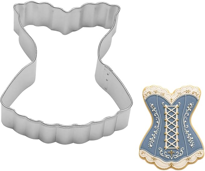 Fluted Corset 3.5 Inch Cookie Cutter from The Cookie Cutter Shop – Tin Plated Steel