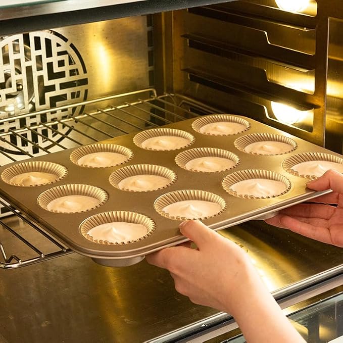 100-Pack Premium Neutral Paper Muffin Liners | Unbleached, Grease-Resistant, Cupcake Baking