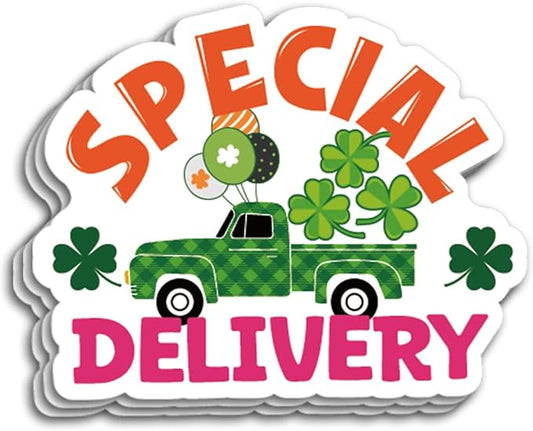 200 PCS Special DeliveryStickers,Shamrock Small Business Packaging Sticker for Envelopes Shipping Boxes Gift Packaging
