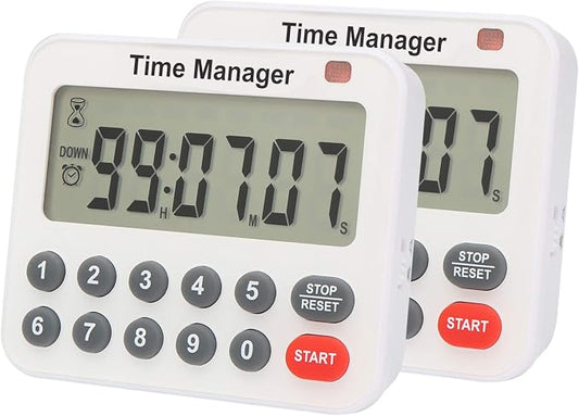 AIMILAR Magnetic Digital Kitchen Timer with Direct Numerical Keypad, Loud Alarm - 99Hr Countdown Count Up Timer for Cooking Baking Classroom, Batteries Included