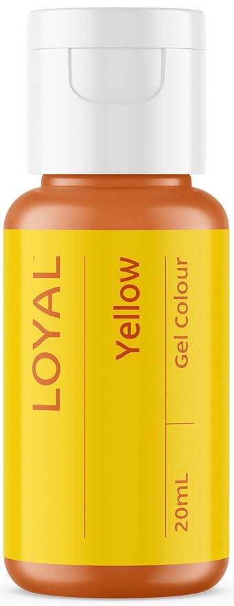 Loyal Gel Food Coloring | Vibrant Color for Buttercream, Fondant, Royal Icing, Gum Paste, Marzipan and Cake Batter | Gel-Based Concentrated Food Dye - 20ml Yellow