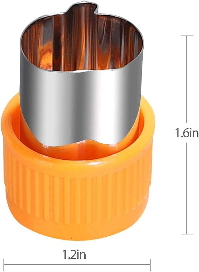 CECIAOAIME Mini Cookie Cutter Set 30 pcs for Kids Vegetable Cutters and Fruit Stamp Mold Different Shapes and Sizes Stainless Steel