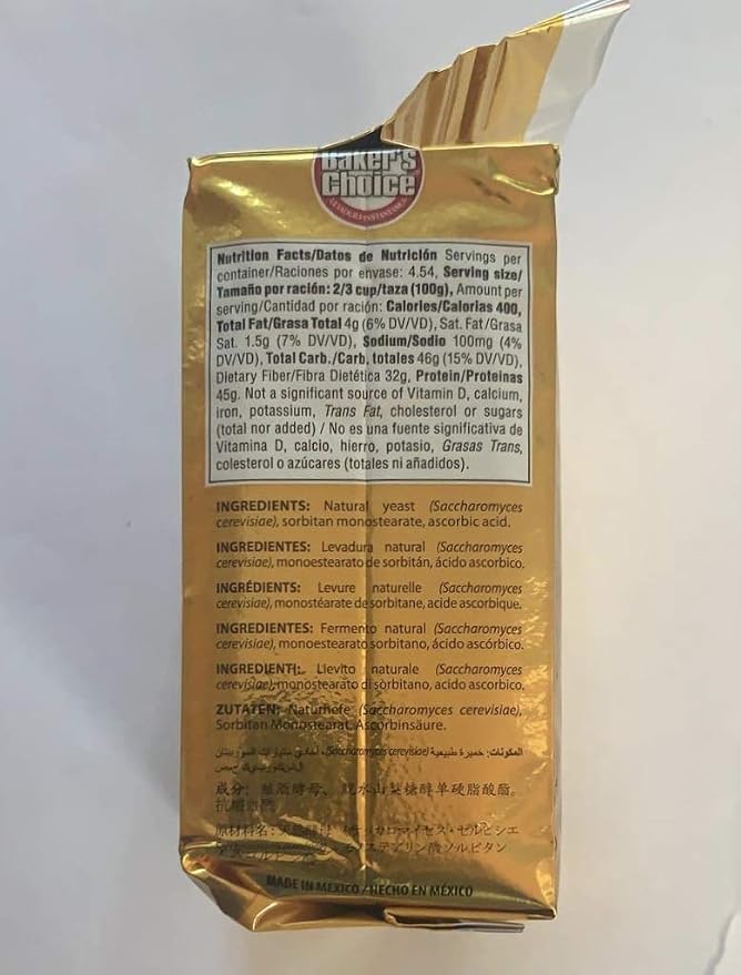 Baker's Choice Gold Instant Yeast, Baking Cake, Bread and Dough, 1 Pound (1 Pack)